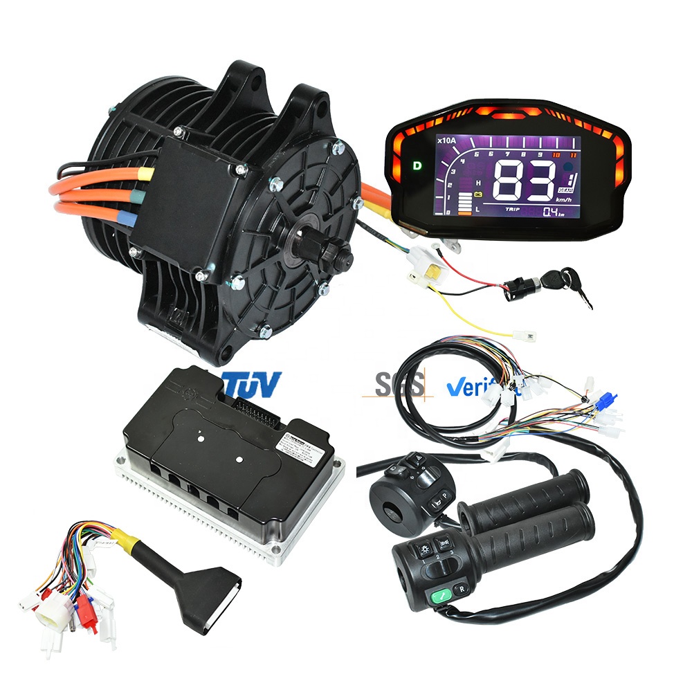 Mid Drive Motor Kit 72V 3000W - Motor PMSM dengan Rotor Internal, Motor