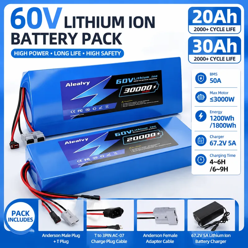 Paket Baterai Lithium 60V 20AH - 60V 30Ah Electric Scooter Battery ulasan dan harga