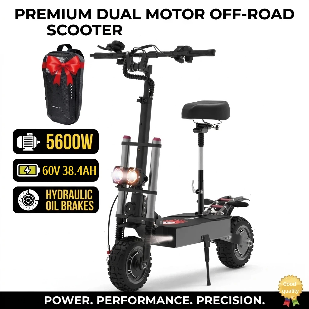 Skuter Listrik untuk Dewasa, M - 60V 5600W Dual Motor Electric Scooter ulasan dan harga